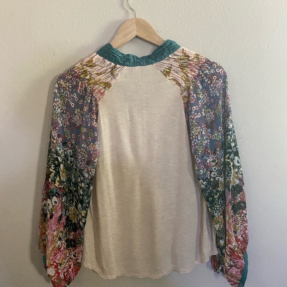 Anthropologie Tiny Eleanor Multicolor Long Sleeve Top XS - Picture 2 of 4